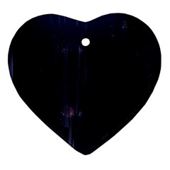 Abstract Dark Stylish Background Heart Ornament (Two Sides)