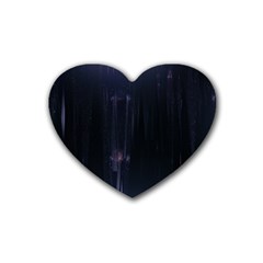 Abstract Dark Stylish Background Rubber Coaster (Heart) 