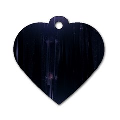 Abstract Dark Stylish Background Dog Tag Heart (Two Sides)