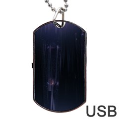 Abstract Dark Stylish Background Dog Tag USB Flash (One Side)