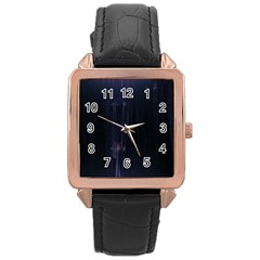 Abstract Dark Stylish Background Rose Gold Leather Watch 