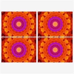 Mandala Orange Pink Bright Belt Buckles by Nexatart