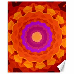 Mandala Orange Pink Bright Canvas 16  X 20   by Nexatart