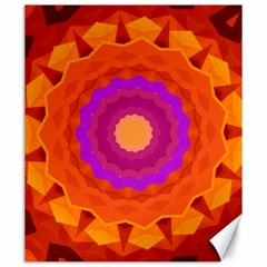 Mandala Orange Pink Bright Canvas 20  X 24   by Nexatart