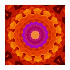 Mandala Orange Pink Bright Medium Glasses Cloth by Nexatart