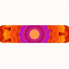 Mandala Orange Pink Bright Large Bar Mats by Nexatart