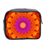 Mandala Orange Pink Bright Mini Toiletries Bag 2-Side Back