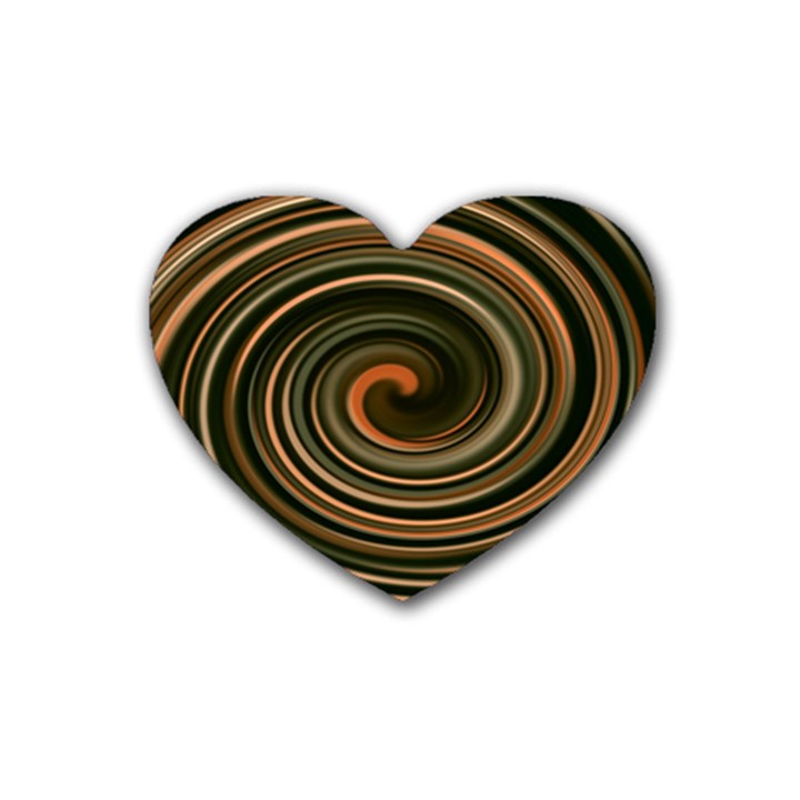 Strudel Spiral Eddy Background Heart Coaster (4 pack) 