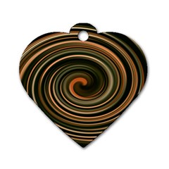 Strudel Spiral Eddy Background Dog Tag Heart (one Side) by Nexatart