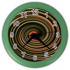 Strudel Spiral Eddy Background Color Wall Clocks by Nexatart