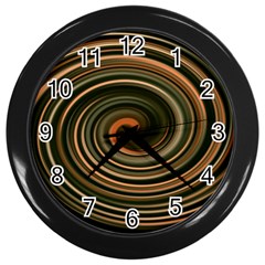 Strudel Spiral Eddy Background Wall Clocks (black) by Nexatart