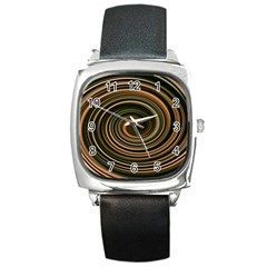 Strudel Spiral Eddy Background Square Metal Watch by Nexatart