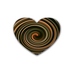 Strudel Spiral Eddy Background Rubber Coaster (heart)  by Nexatart