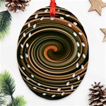 Strudel Spiral Eddy Background Ornament (Oval Filigree) Front