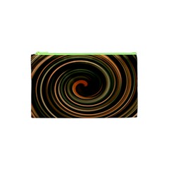 Strudel Spiral Eddy Background Cosmetic Bag (xs) by Nexatart