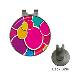 Paint Circle Red Pink Yellow Blue Green Polka Hat Clips With Golf Markers by Mariart