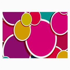 Paint Circle Red Pink Yellow Blue Green Polka Large Glasses Cloth by Mariart