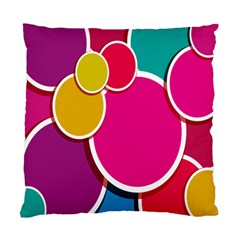 Paint Circle Red Pink Yellow Blue Green Polka Standard Cushion Case (two Sides) by Mariart