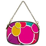 Paint Circle Red Pink Yellow Blue Green Polka Chain Purses (Two Sides)  Front