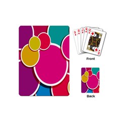 Paint Circle Red Pink Yellow Blue Green Polka Playing Cards (mini)  by Mariart