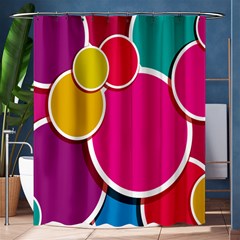 Paint Circle Red Pink Yellow Blue Green Polka Shower Curtain 60  X 72  (medium)  by Mariart