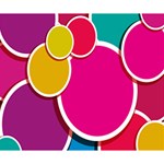 Paint Circle Red Pink Yellow Blue Green Polka Deluxe Canvas 14  x 11  14  x 11  x 1.5  Stretched Canvas