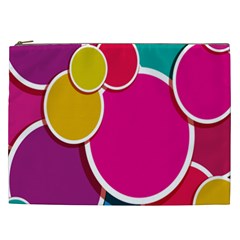 Paint Circle Red Pink Yellow Blue Green Polka Cosmetic Bag (xxl)  by Mariart