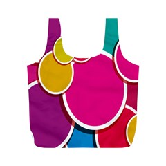 Paint Circle Red Pink Yellow Blue Green Polka Full Print Recycle Bags (m)  by Mariart