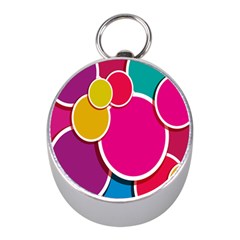 Paint Circle Red Pink Yellow Blue Green Polka Mini Silver Compasses by Mariart