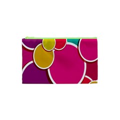 Paint Circle Red Pink Yellow Blue Green Polka Cosmetic Bag (xs) by Mariart