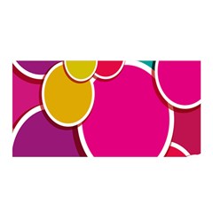 Paint Circle Red Pink Yellow Blue Green Polka Satin Wrap by Mariart