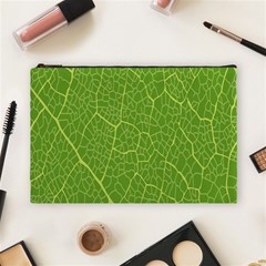 Green Leaf Line Cosmetic Bag (large)  by Mariart