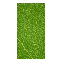 Green Leaf Line Shower Curtain 36  X 72  (stall)  by Mariart