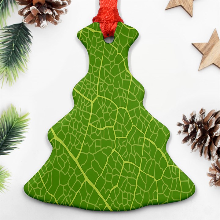 Green Leaf Line Ornament (Christmas Tree) 