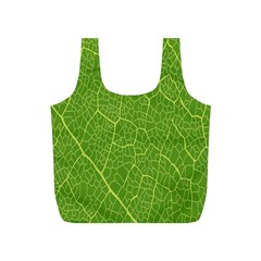 Green Leaf Line Full Print Recycle Bags (s)  by Mariart