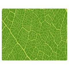 Green Leaf Line Double Sided Flano Blanket (medium)  by Mariart