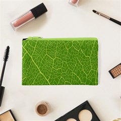 Green Leaf Line Cosmetic Bag (xs) by Mariart