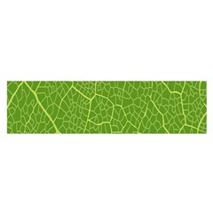 Green Leaf Line Satin Scarf (oblong) by Mariart