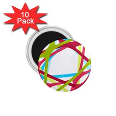 Nets Network Green Red Blue Line 1 75  Magnets (10 Pack)  by Mariart