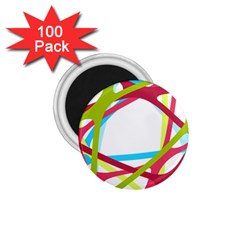 Nets Network Green Red Blue Line 1 75  Magnets (100 Pack)  by Mariart