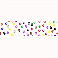 Paw Prints Dog Cat Color Rainbow Animals Large Bar Mats by Mariart