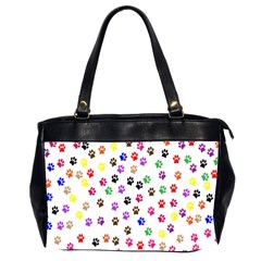 Paw Prints Dog Cat Color Rainbow Animals Office Handbags (2 Sides)  by Mariart