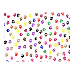 Paw Prints Dog Cat Color Rainbow Animals Double Sided Flano Blanket (mini)  by Mariart