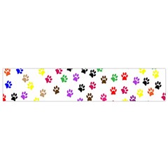 Paw Prints Dog Cat Color Rainbow Animals Flano Scarf (small)