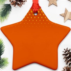 Orange Star Space Ornament (star) by Mariart