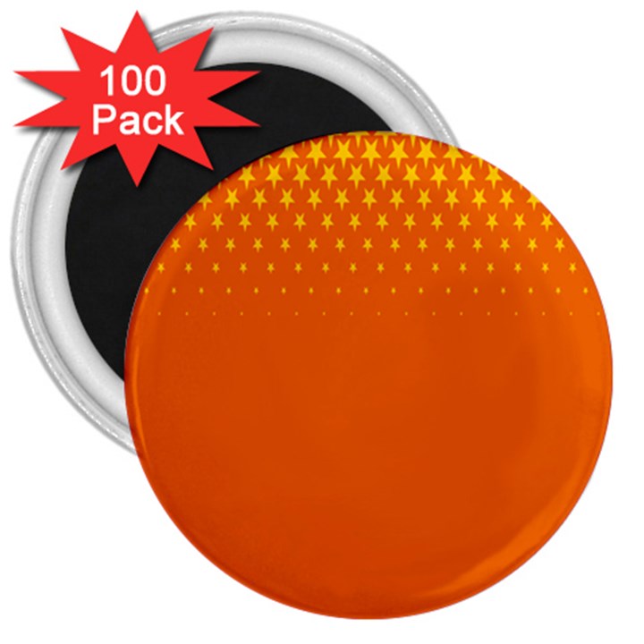 Orange Star Space 3  Magnets (100 pack)