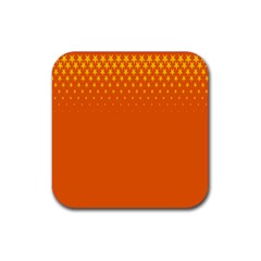 Orange Star Space Rubber Coaster (square)  by Mariart