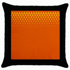 Orange Star Space Throw Pillow Case (black)