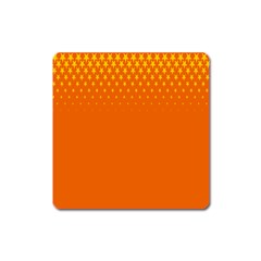 Orange Star Space Square Magnet by Mariart