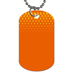 Orange Star Space Dog Tag (one Side) by Mariart